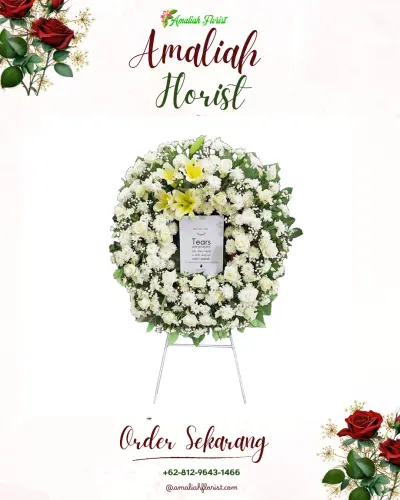 Krans Bunga Duka Cita di Nanggerang